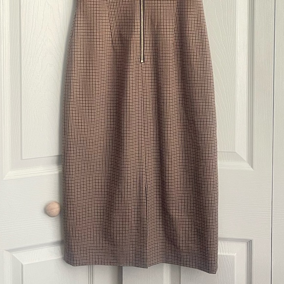 ANTONIO MELANI women's Plaid knee length sheath dress size 2 zip.  #097 - Picture 11 of 14